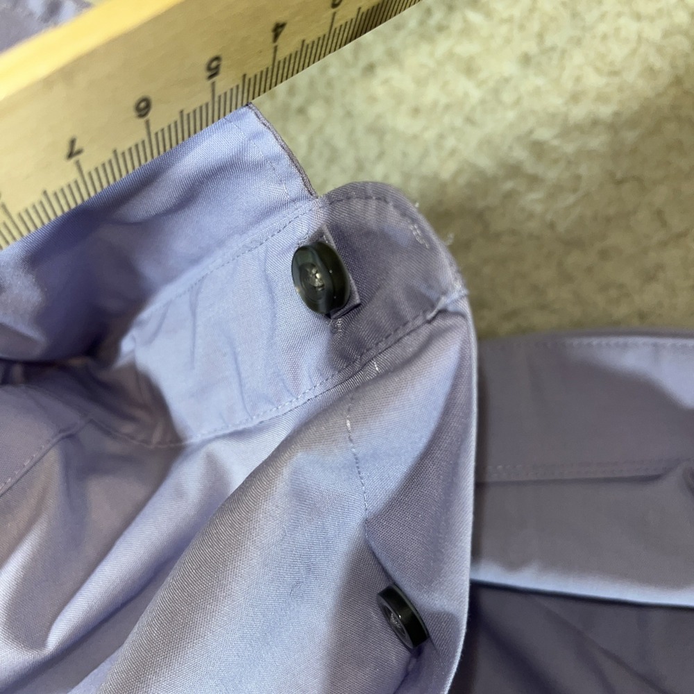 Stafford Super Shirt Performance Dress Shirt 16.5 34/35 Lavender Classic Fit - Picture 15 of 16